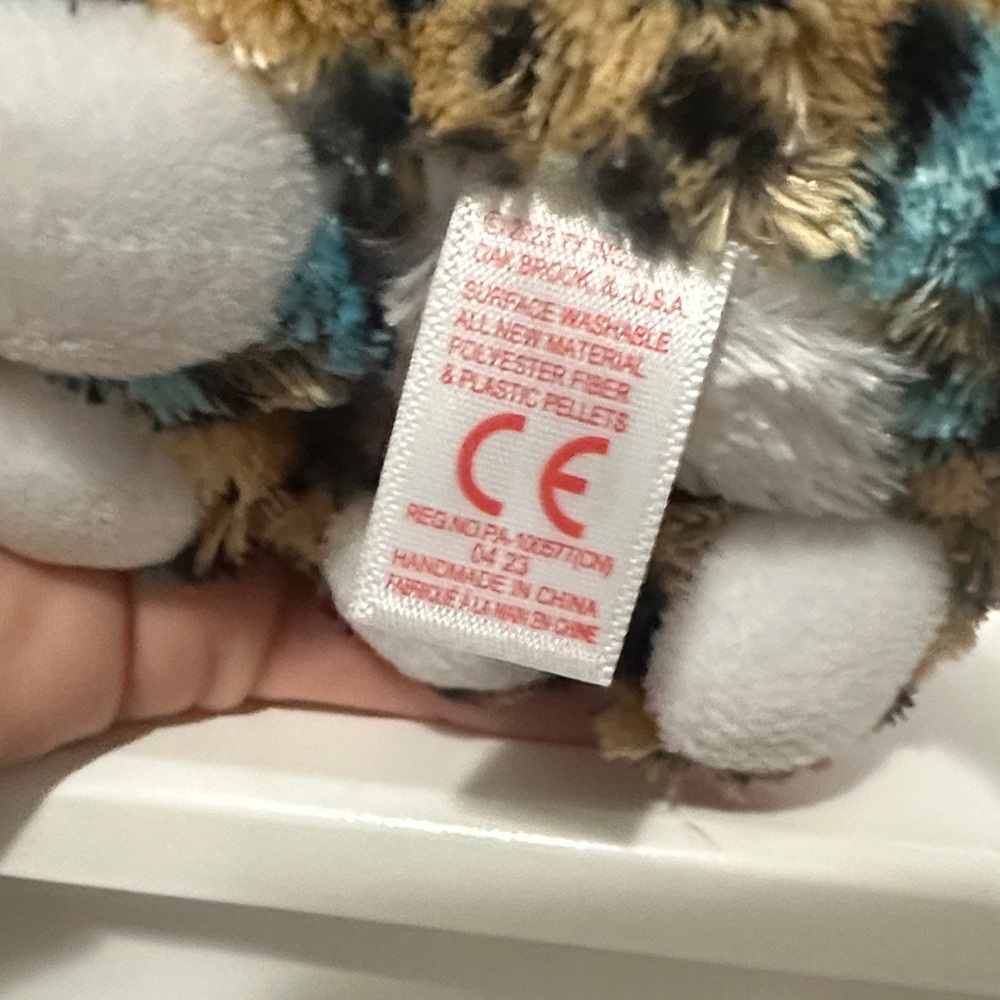 Ty Beanie Boo’s Collection “Cobalt” Blue and Black Spotted Leopard Plush Toy NWT - Picture 10 of 11